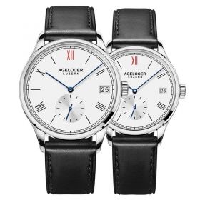 Agelocer Original Famous Brand Couple Watches Men Women Watches Mechanical Movement Date Day Waterproof Watch 1101A1 