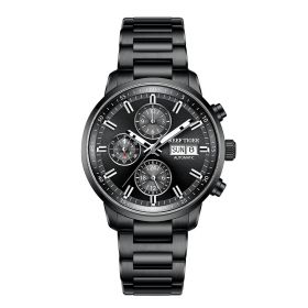 Reef Tiger Top Brand All Black Sport For Men Automatic Mechanical With Date Waterproof RGA1659