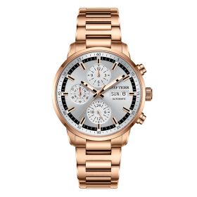 Reef Tiger Top Brand Rose Gold Sport For Men Automatic Mechanical With Date Waterproof RGA1659-P-PWP