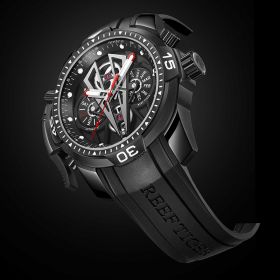 Reef Tiger Aurora Concept II Black Steel Multi-functional Mechanical Automatic Watches RGA3591-B