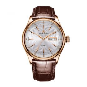 Reef Tiger Classic Heritage II Rose Gold Blue Dial Mechanical Automatic Watches RGA8232-PWS