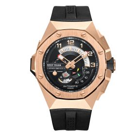 Reef Tiger/RT Automatic watch Luxury Men Watches Automatic Rose Gold Watch Men Waterproof Automatic Mechanical Watch RGA92S7-PBB